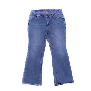 Avenue Denim Stylish Blue Flare Jeans for Women, Size 20